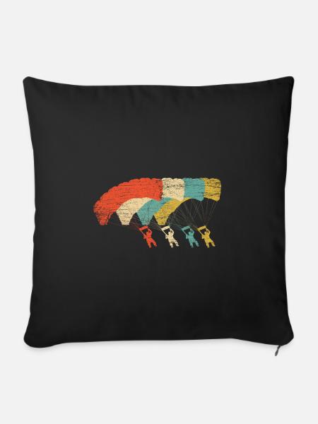 Paragliding Paraglider - Sofakissenbezug 45 x 45 cm - Schwarz
