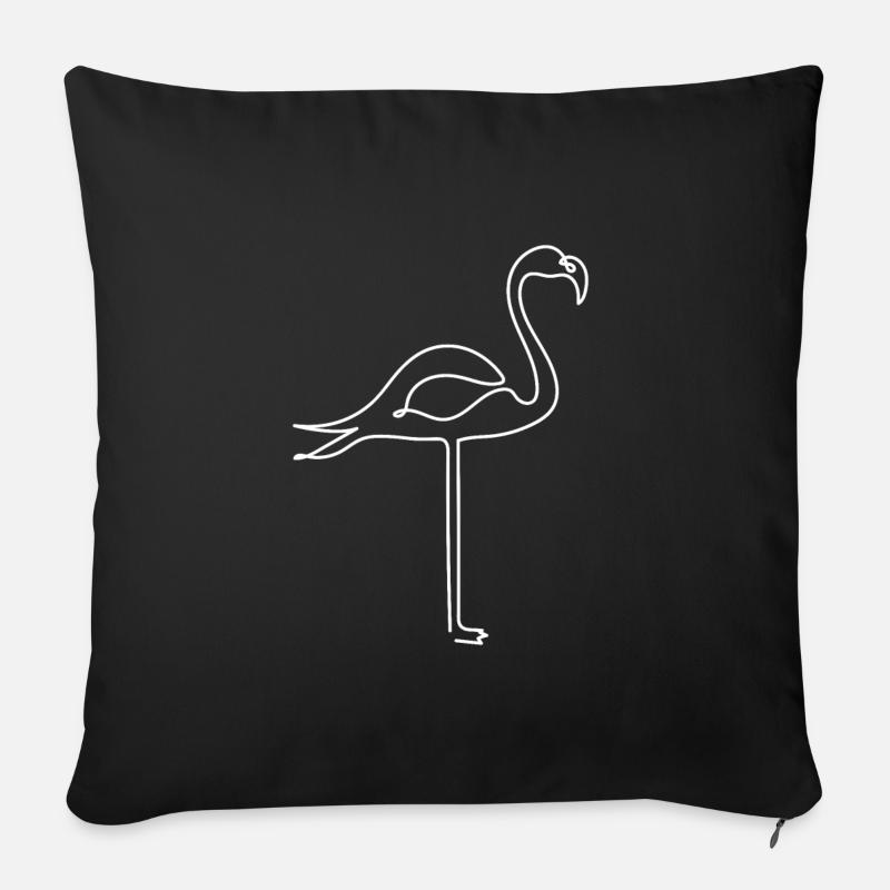 Flamingo - Sofakissenbezug 45 x 45 cm - Schwarz