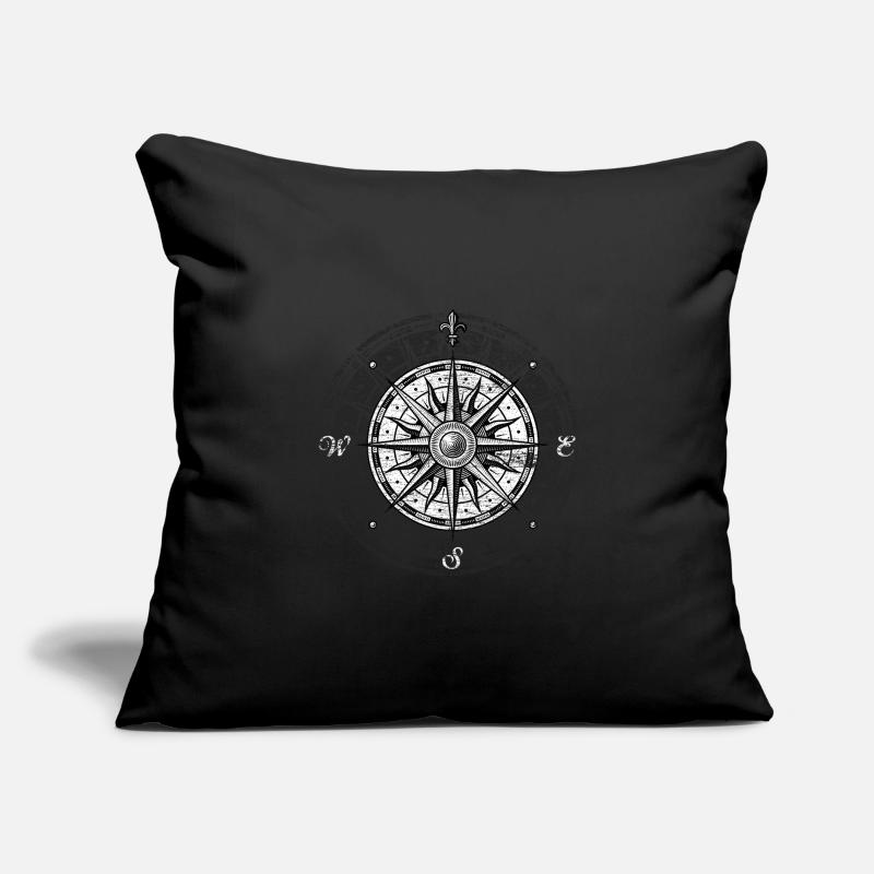 Compas de navigation Housse de coussin décorative 45 x 45 cm