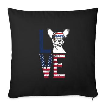 Chihuahua - Housse de coussin décorative 45 x 45 cm - noir - Devant