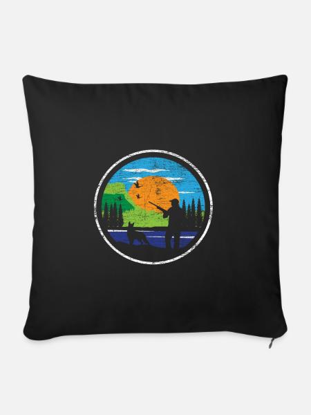 Jagdhund Jagd - Sofakissenbezug 45 x 45 cm - Schwarz