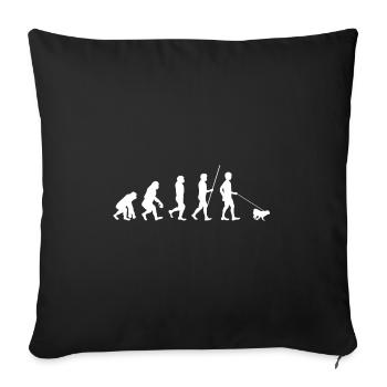 Evolution Mops - Sofakissenbezug 45 x 45 cm - Schwarz - Vorne