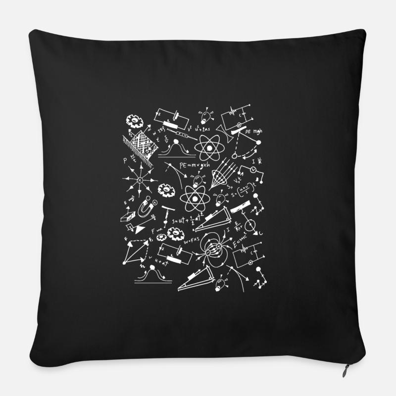 Physik - Sofakissenbezug 45 x 45 cm - Schwarz