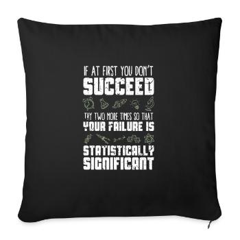 science - Sofa pillowcase 17,3'' x 17,3'' (45 x 45 cm) - black - Front
