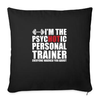 Personal Trainer Geschenkidee - Sofakissenbezug 45 x 45 cm - Schwarz - Vorne