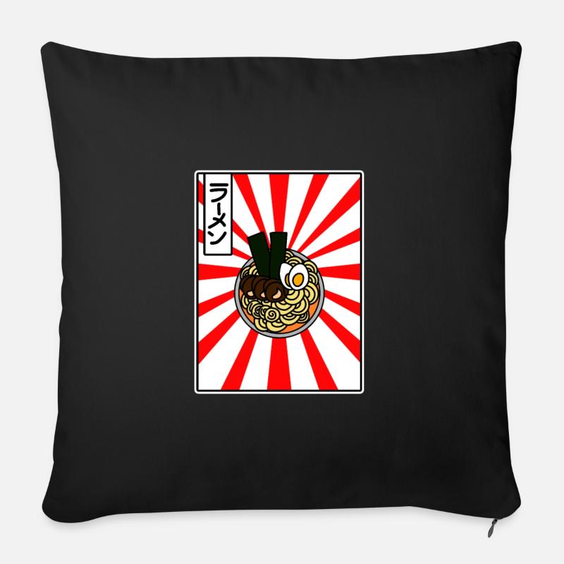 Ramen Spezialität - Sofakissenbezug 45 x 45 cm - Schwarz