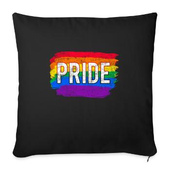 Fierté LGBT - Housse de coussin décorative 45 x 45 cm - noir - Devant