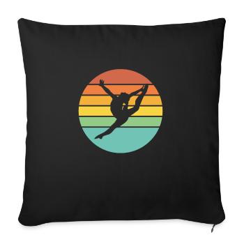 Gymnastics Sports - Sofa pillowcase 17,3'' x 17,3'' (45 x 45 cm) - black - Front