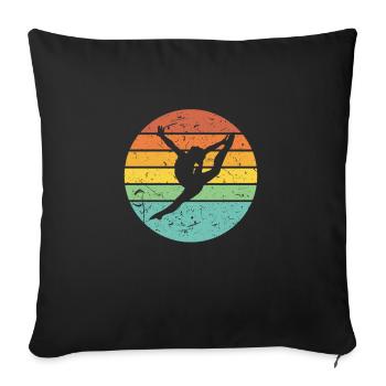gymnastics - Sofa pillowcase 17,3'' x 17,3'' (45 x 45 cm) - black - Front
