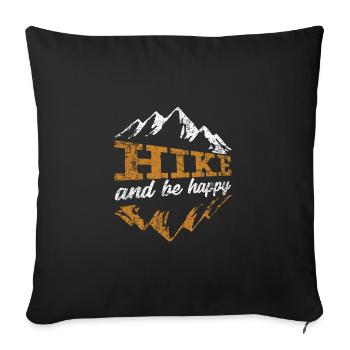 Randonnée - Housse de coussin décorative 45 x 45 cm - noir - Devant