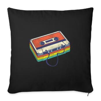 80 - Housse de coussin décorative 45 x 45 cm - noir - Devant