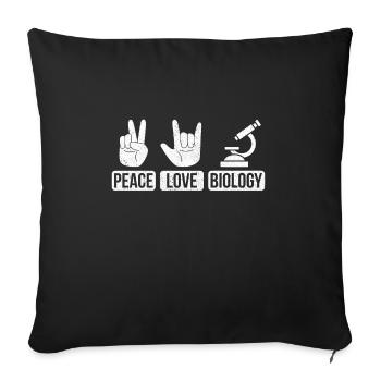 Biologie Paix - Housse de coussin décorative 45 x 45 cm - noir - Devant