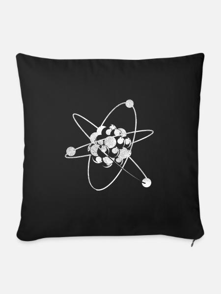 Physik Atom - Sofakissenbezug 45 x 45 cm - Schwarz