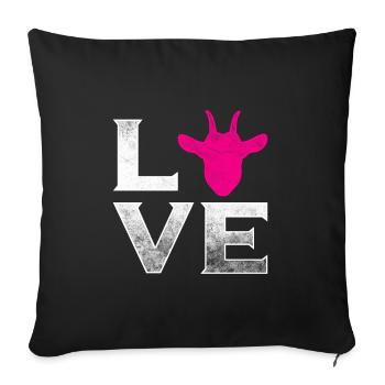 Goat love billy goat - Sofa pillowcase 17,3'' x 17,3'' (45 x 45 cm) - black - Front