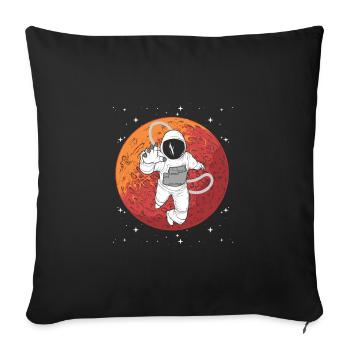 Chemise astronaute spatial Mars - Housse de coussin décorative 45 x 45 cm - noir - Devant