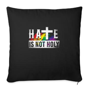 Marchandise LGBTQ & LGBTQIA Lesbian Bi Trans Ally - Housse de coussin décorative 45 x 45 cm - noir - Devant