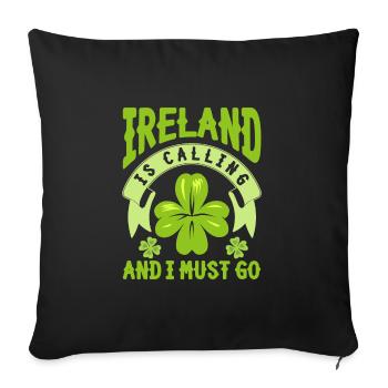 Irlande - Housse de coussin décorative 45 x 45 cm - noir - Devant