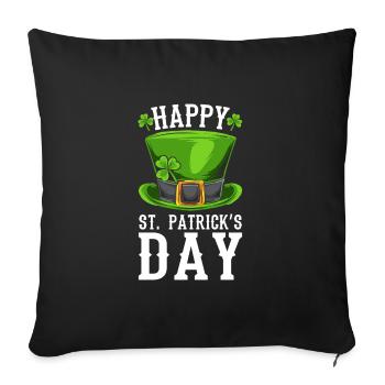 Terre de St Patricks Day - Housse de coussin décorative 45 x 45 cm - noir - Devant