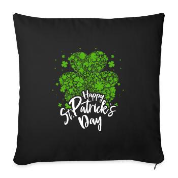 Saint Patricks Day homeland Ireland - Sofa pillowcase 17,3'' x 17,3'' (45 x 45 cm) - black - Front