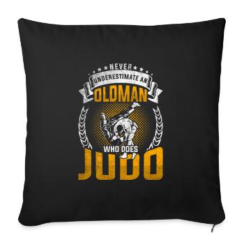 Judo retiree SPort - Sofa pillowcase 17,3'' x 17,3'' (45 x 45 cm) - black - Front
