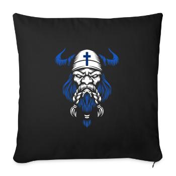 Finland viking country - Sofa pillowcase 17,3'' x 17,3'' (45 x 45 cm) - black - Front