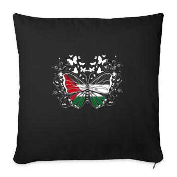 Palestine Butterflies Love - Housse de coussin décorative 45 x 45 cm - noir - Devant