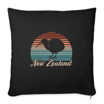 Neuseeland Neuseeländer Backpacker - Sofakissenbezug 45 x 45 cm - Schwarz - Vorne