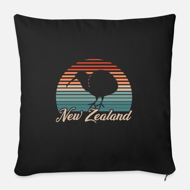 Neuseeland Neuseeländer Backpacker - Sofakissenbezug 45 x 45 cm - Schwarz