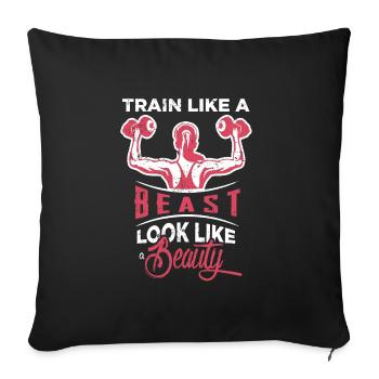formation - Housse de coussin décorative 45 x 45 cm - noir - Devant
