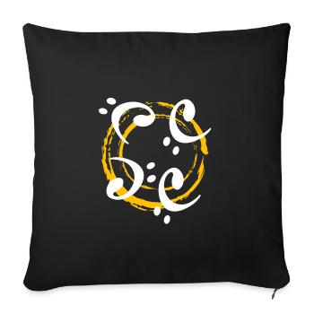 guitare basse - Housse de coussin décorative 45 x 45 cm - noir - Devant