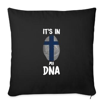 Finland Scandinavia - Sofa pillowcase 17,3'' x 17,3'' (45 x 45 cm) - black - Front