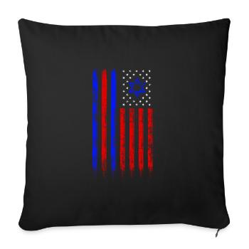 Israël Amérique Pays - Housse de coussin décorative 45 x 45 cm - noir - Devant