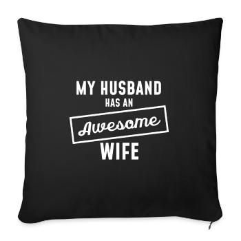 marriage - Sofa pillowcase 17,3'' x 17,3'' (45 x 45 cm) - black - Front