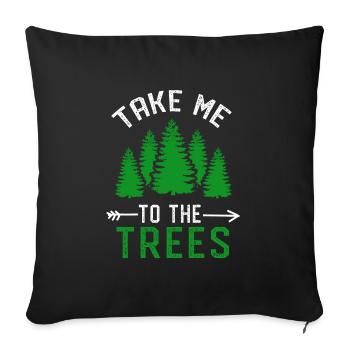 nature - Sofa pillowcase 17,3'' x 17,3'' (45 x 45 cm) - black - Front