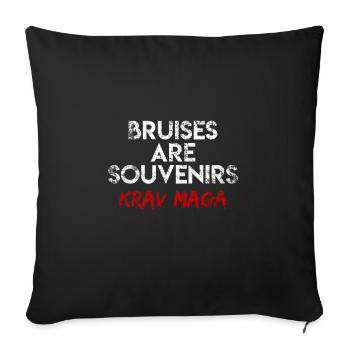 Krav Maga - Housse de coussin décorative 45 x 45 cm - noir - Devant