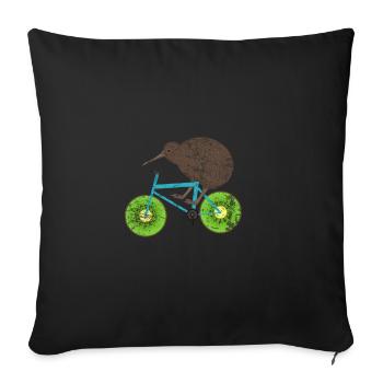 New Zealand kiwi - Sofa pillowcase 17,3'' x 17,3'' (45 x 45 cm) - black - Front