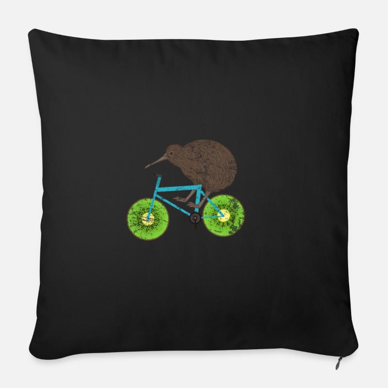 Neuseeland Kiwi - Sofakissenbezug 45 x 45 cm - Schwarz
