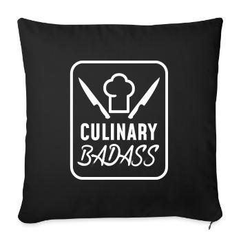 cuisinier - Housse de coussin décorative 45 x 45 cm - noir - Devant