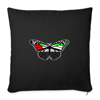 Palästina Schmetterling Nation - Sofakissenbezug 45 x 45 cm - Schwarz - Vorne