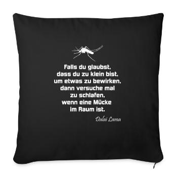 Zitat Dalai Lama - Sofakissenbezug 45 x 45 cm - Schwarz - Vorne