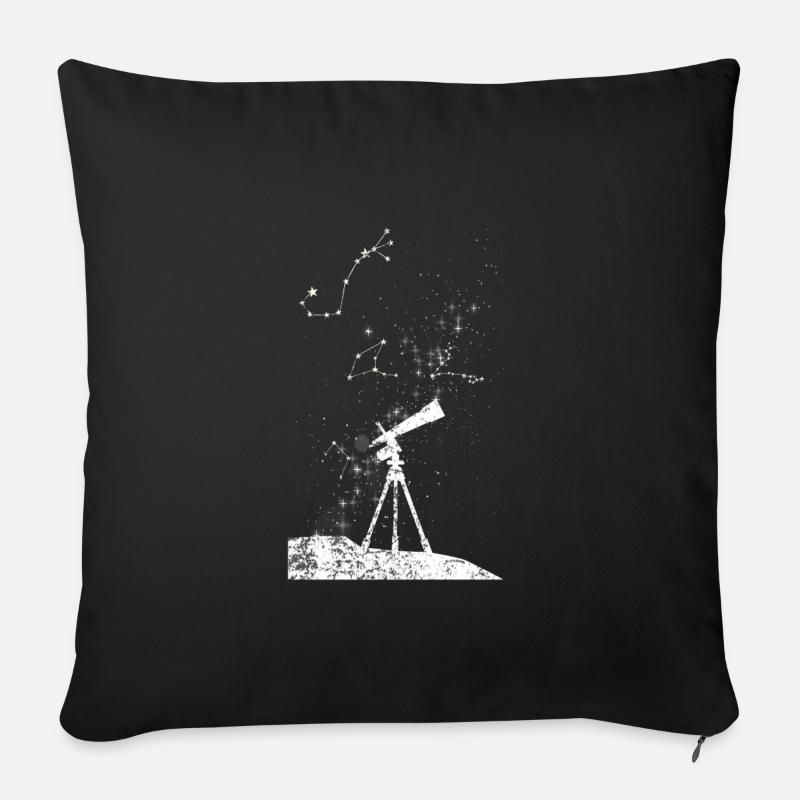 Astronomie - Sofakissenbezug 45 x 45 cm - Schwarz