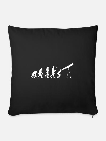 Astronom Evolution - Sofakissenbezug 45 x 45 cm - Schwarz