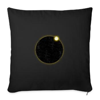 Planète astronomie du système solaire - Housse de coussin décorative 45 x 45 cm - noir - Devant