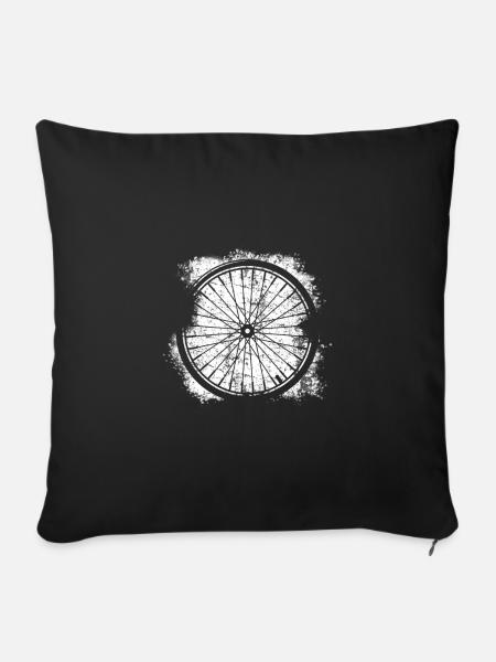 Fahrrad Rad - Sofakissenbezug 45 x 45 cm - Schwarz