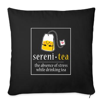 tea - Sofa pillowcase 17,3'' x 17,3'' (45 x 45 cm) - black - Front