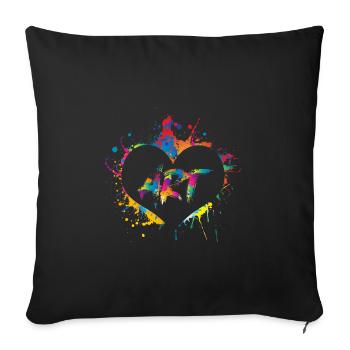 Artiste peintre - Housse de coussin décorative 45 x 45 cm - noir - Devant
