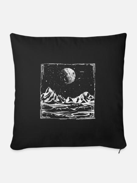 Astronom Planet - Sofakissenbezug 45 x 45 cm - Schwarz