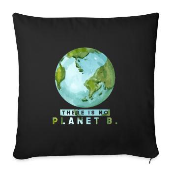 Earth Day Planet - Sofa pillowcase 17,3'' x 17,3'' (45 x 45 cm) - black - Front
