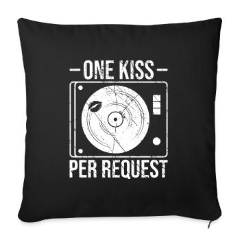 dj - Housse de coussin décorative 45 x 45 cm - noir - Devant