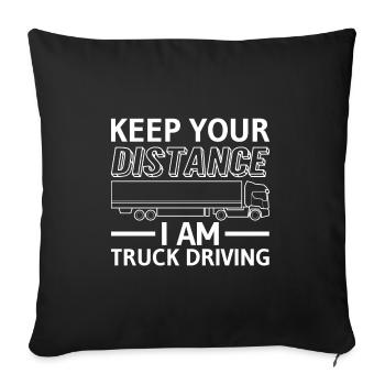 trucker - Sofakissenbezug 45 x 45 cm - Schwarz - Vorne